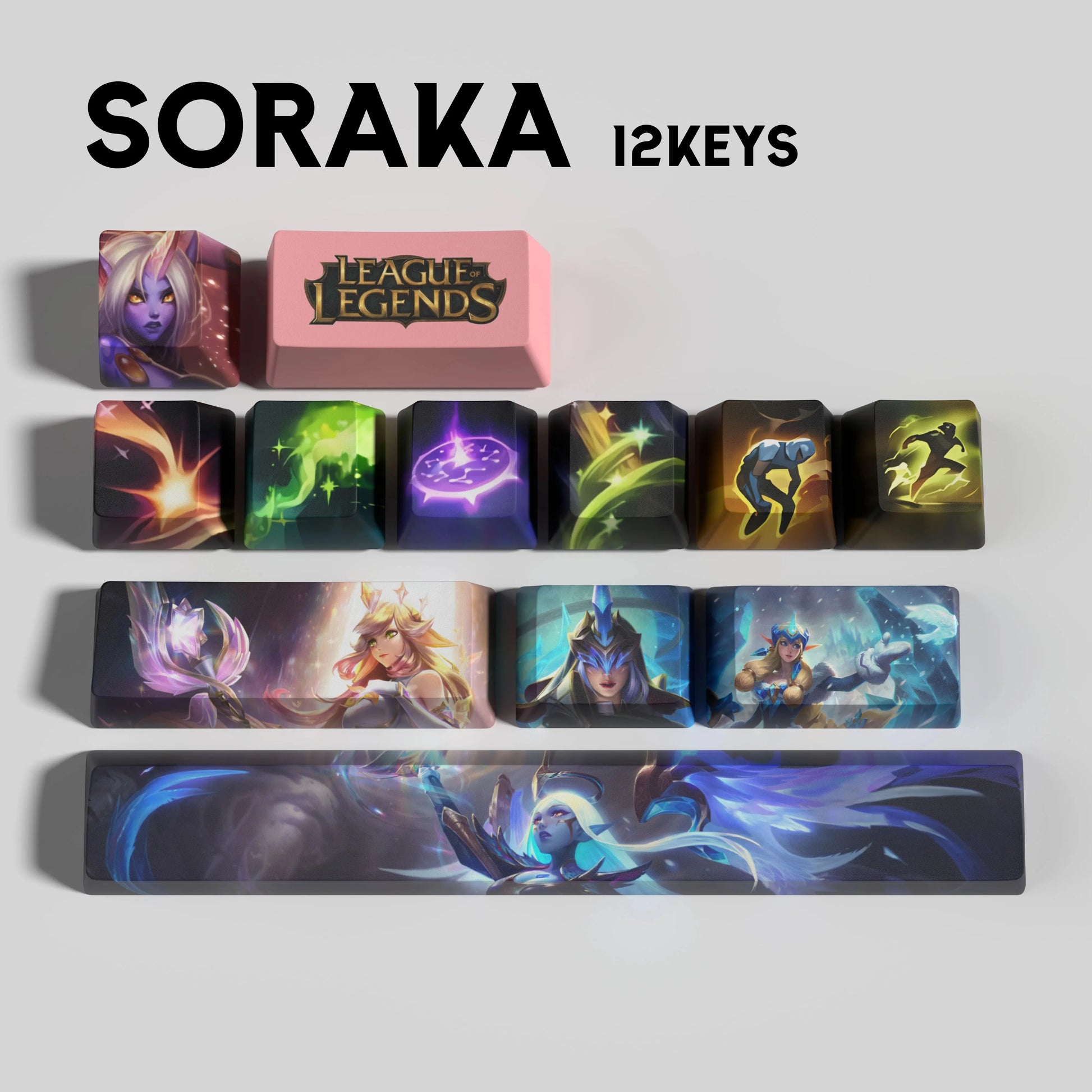 SPECIAL EDITION LEAGUE OF LEGENDS Soraka KEYCAPS – 30, 14, 12 keys