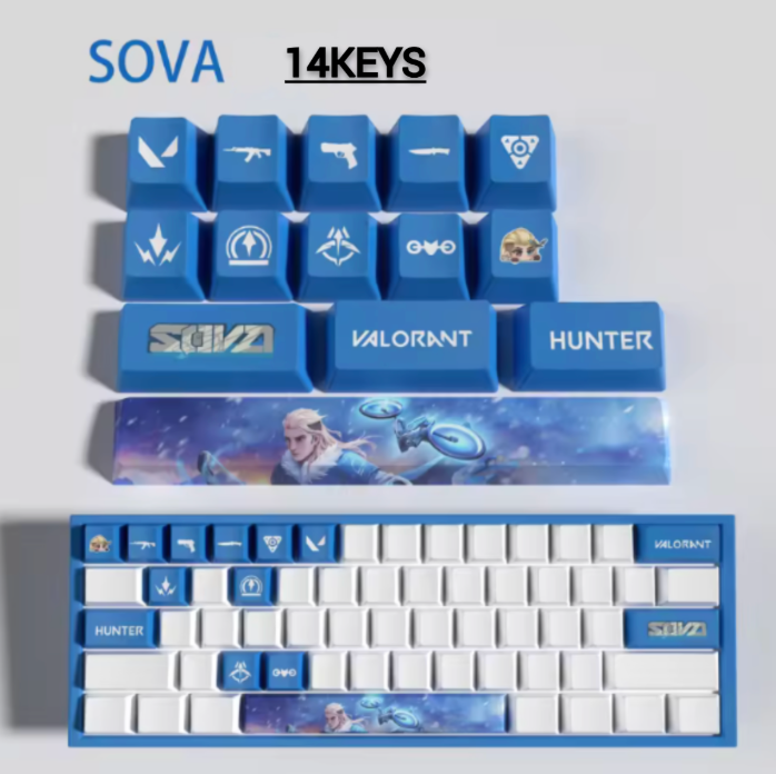 Valorant SPECIAL EDITION SOVA keycaps KEYS: 29, 14