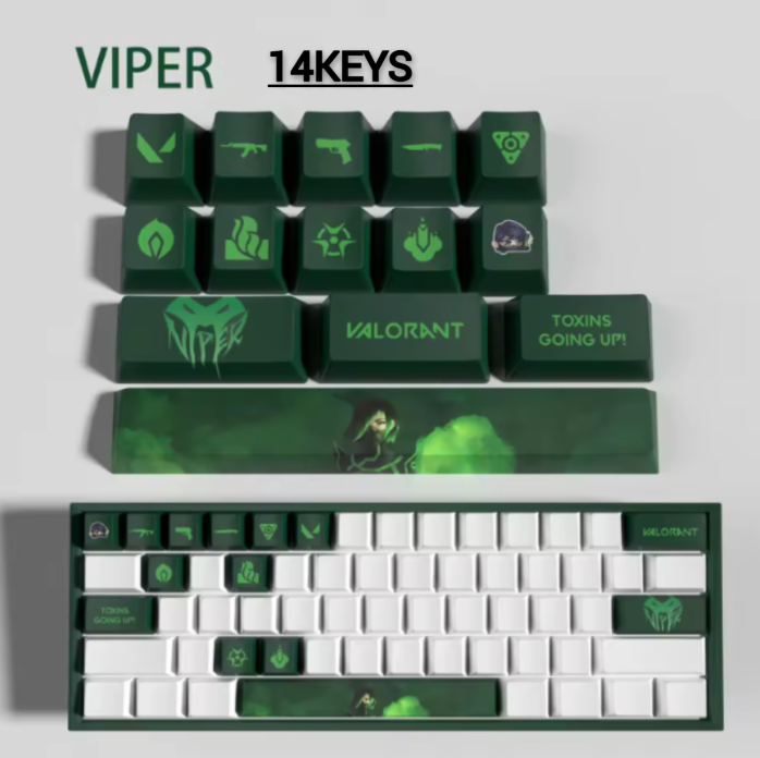Valorant SPECIAL EDITION VIPER keycaps KEYS: 29, 14