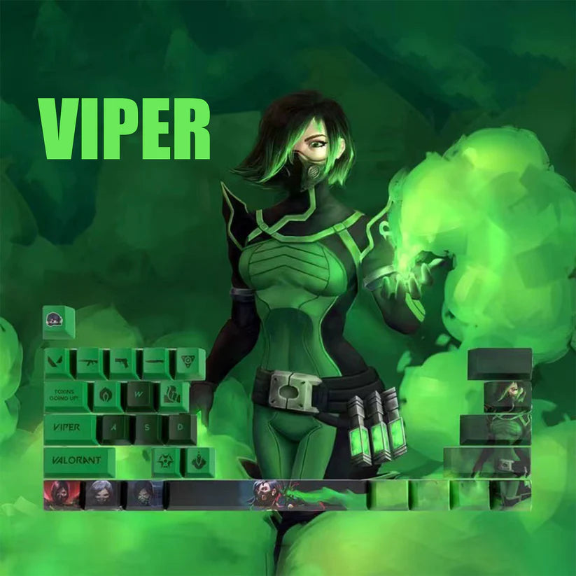 Valorant SPECIAL EDITION VIPER keycaps KEYS: 29, 14