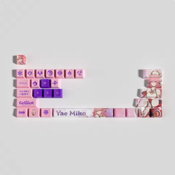 Genshin Impact Yae Miko Keycaps – Limited Edition (29 Keys)