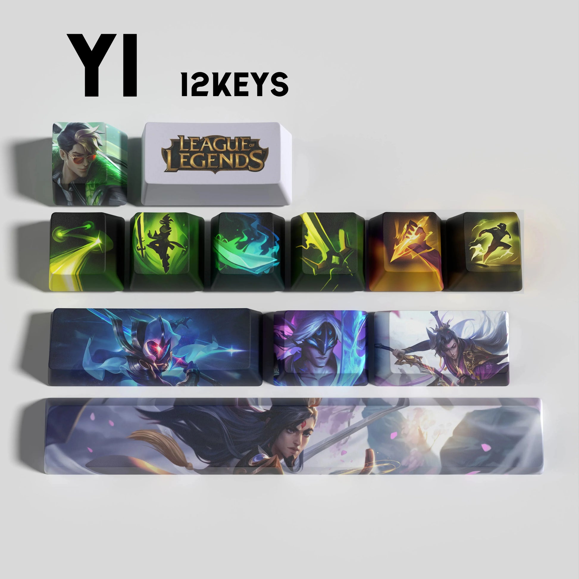 SPECIAL EDITION LEAGUE OF LEGENDS Master Yi KEYCAPS – 30, 14, 12 keys