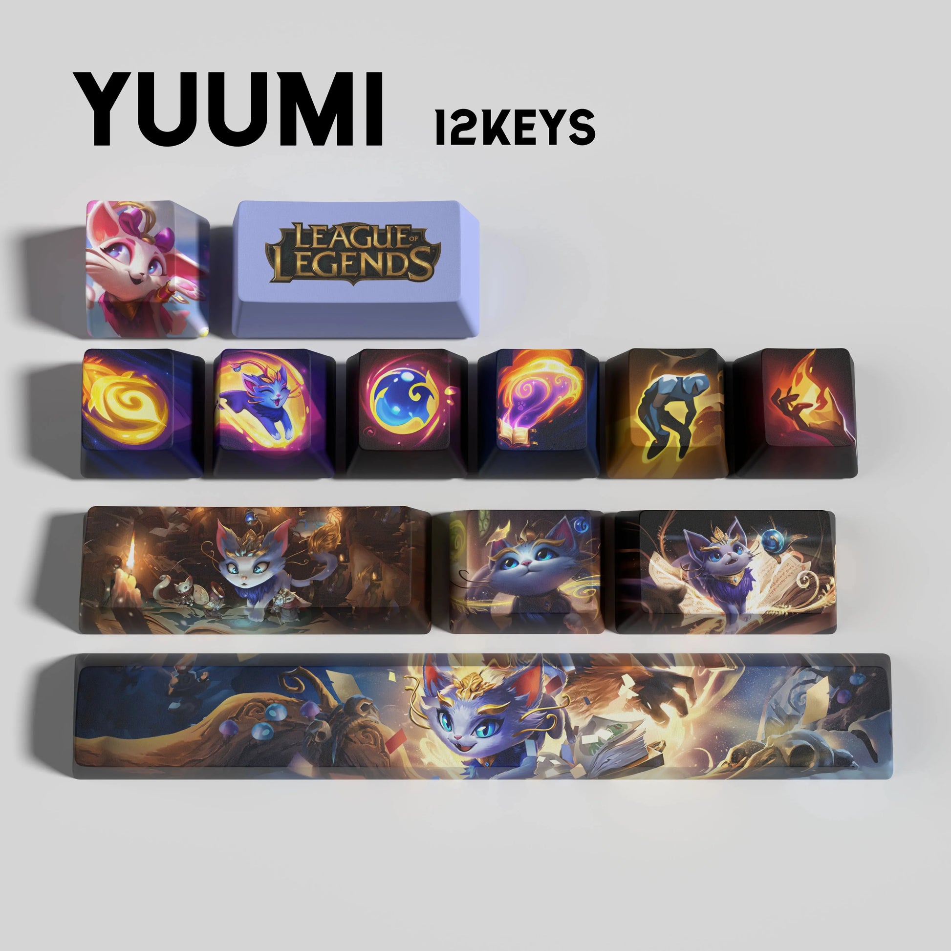 SPECIAL EDITION LEAGUE OF LEGENDS Yuumi KEYCAPS – 30, 14, 12 keys