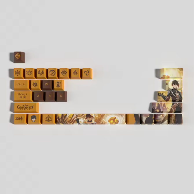 Genshin Impact Zhong Li Keycaps – Limited Edition (29 Keys)